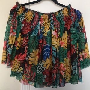 Off shoulder flowy blouse
